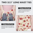 thumbnail image 6 of Pioneer Flower Floral Print Pattern Apron for Women and Men, Cotton Linen Waterproof with Pockets, Adjustable, 33x27 Inch for Kitchen, Gardening, BBQ, Salon, 6 of 6