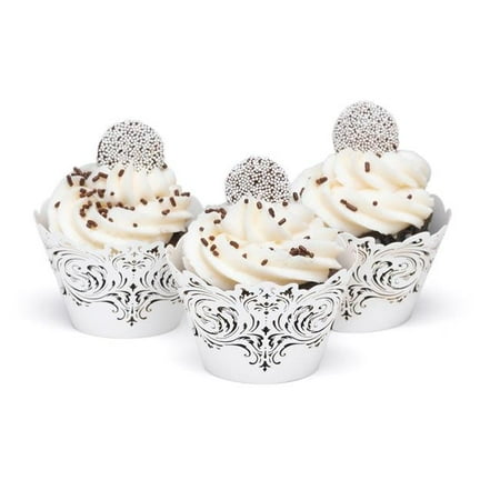 Hortense B. Hewitt 55544 Damask & Filigree Cupcake Wrap - Pack of 24