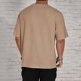 thumbnail image 4 of T-shirts pour Hommes en Coton T-Shirts pour Hommes Chemises Décontractées pour Hommes T-Shirt Léger à Col Rond T-Shirt Uni Respirant Fluide Confortable à Manches Courtes Hauts d'Extérieur, 4 of 7
