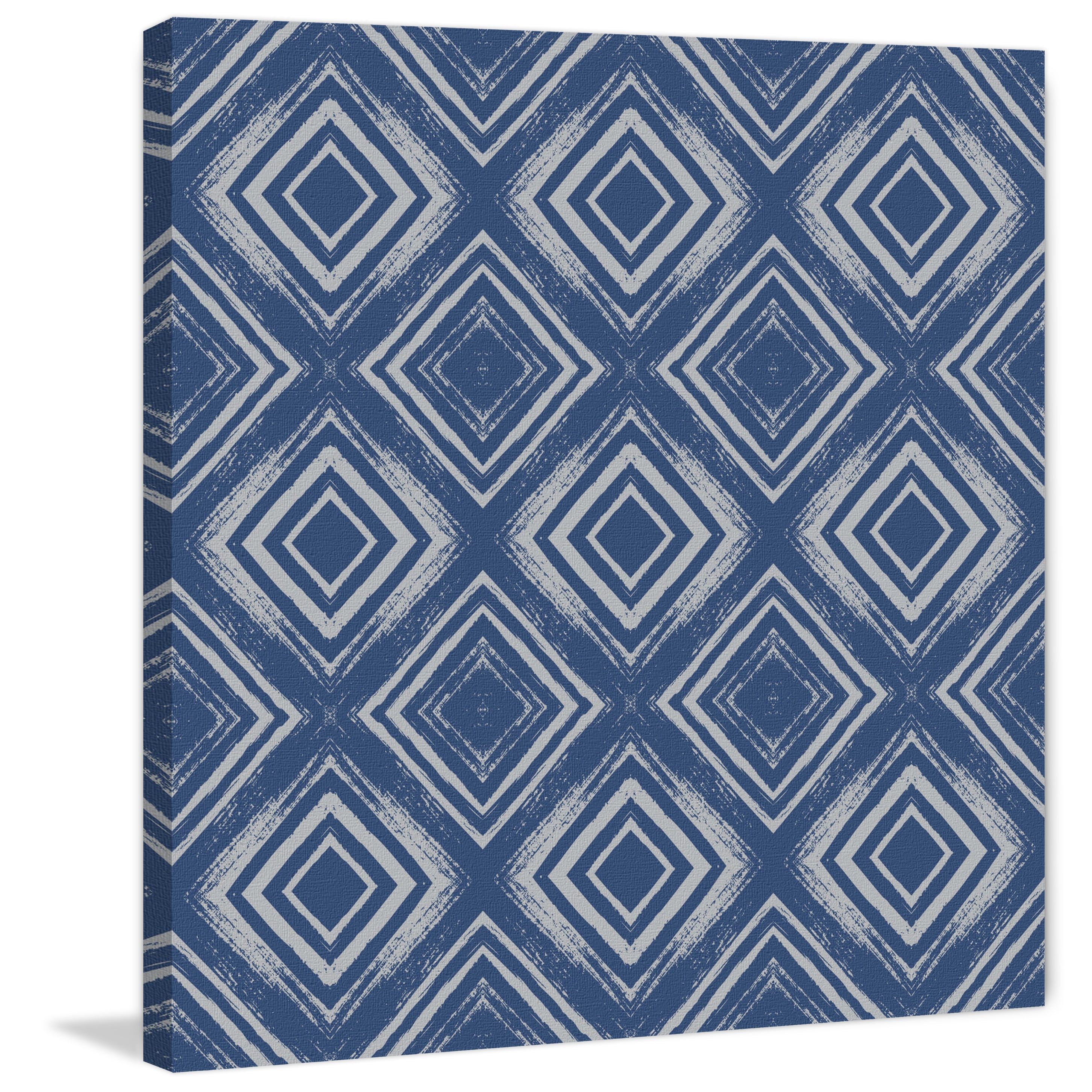 Marmont Hill - "Dark Squares" Painting Print on Wrapped Canvas