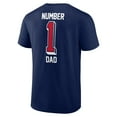 thumbnail image 3 of Men's Navy New England Patriots Number One Dad T-Shirt, 3 of 3