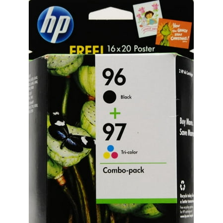 No 97 Ink Cart - HP 96 Black/97 Tri-color Original Ink Cartridges, 2 pack (C9353FN)