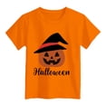 thumbnail image 4 of CMSHTD Halloween Shirts for Kids Boys Short Sleeve Fall, Toddler Boys Children Tops Cute T-Shirts, Orange Size 5-6 Years, 4 of 4