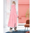 thumbnail image 2 of Fantaslook Oversized Wearable Blanket Hoodie, Long Flannel Sherpa Fleece Blanket Hoodie Sweatshirt for Adults Women Men, Plush Blanket with Hood, Pocket & Sleeves, 2 of 6