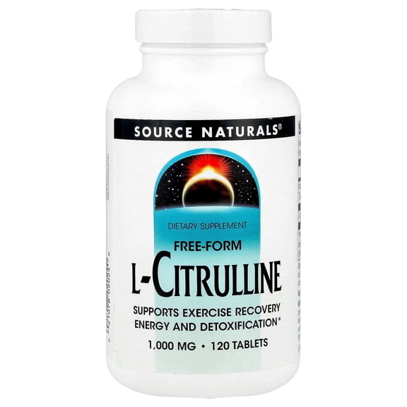 Source Naturals L-Citrulline - Supports Exercise Recovery, Energy and Detoxification, 1,000 mg - 120 Tablets
