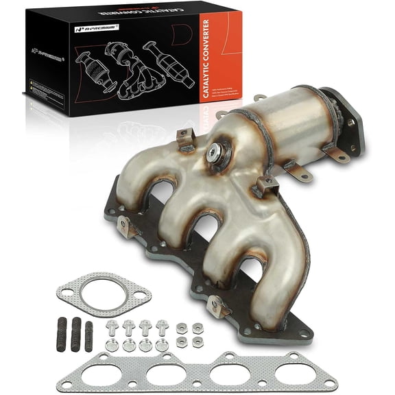 A-Premium Front Exhaust Manifold Catalytic Converter Kit Direct-Fit Compatible with Mitsubishi Lancer 2002-2007, 2.0L, EPA Compliant, Replace# 1555A043, MN156058