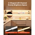 thumbnail image 2 of VEVOR 10-Pack 3.3 ft/1M U Shape LED Aluminum Channel, with Milky Cover, End Caps and Mounting Clips, Aluminum Profile for LED Strip Light Installations, Easy Installation, for Under Cabinet Counter, 2 of 9