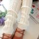 thumbnail image 5 of Qarigey Calentadores de pierna de ganchillo de punto de invierno de moda para mujeres calentadores de rodilla de tobillo suaves y elásticos Accesorios de disfraces blanco, 5 of 6