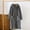 Gray, variant on SCSAlgin Women's Flannel Nightgown Winter Plush Thicken Bathrobe Button Front Robe Hood Casual Loungewear with Pockets