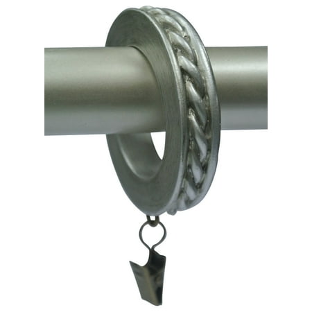Urbanest 1 3 4 Rope Designer Curtain Rings Pewter Set Of 7