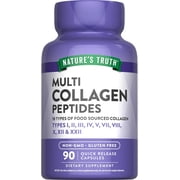 Multi Collagen Protein | 90 Capsules | Types I, II, III, IV, V, VII, VIII, X, XII & XXII | Collagen Peptide | by Nature's Truth