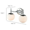 thumbnail image 4 of Millennium Lighting 929 Lighting 2 Light Bathroom Vanity Fixture with Opal Glass Shades Matte Black/Modern Gold Black Matte, 4 of 5