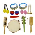 thumbnail image 1 of Set de Juguete de Instrumentos Musicales para Casa de Muñeca Castanet Tambourine Baoblaze Sand Hammer Shaker Scraper, 1 of 8