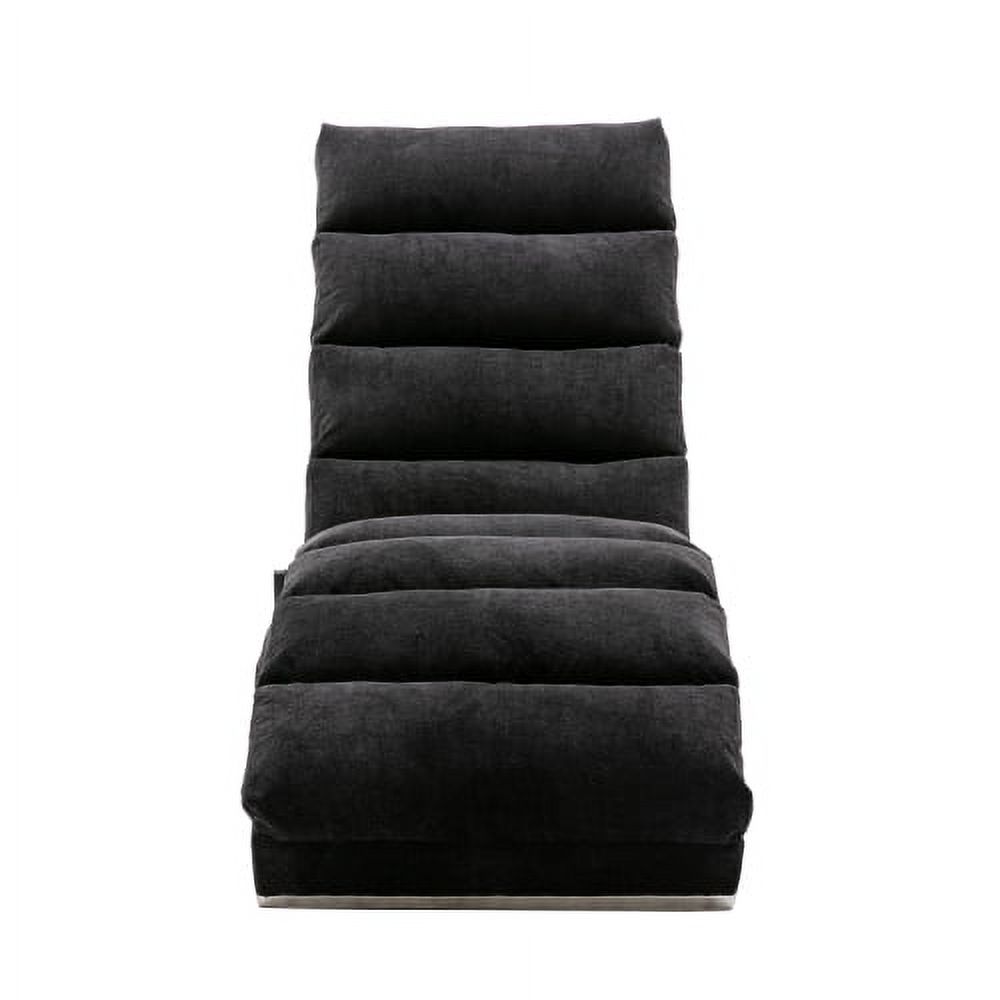 Massage Chaise Lounge Chair,Electric Recliner Chair,Linen Chaise Leisure Accent Chair,Ergonomic Indoor Chair Couch Chair Modern Long Lounger for Living Room Office or Bedroom, Black - image 4 of 7