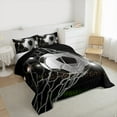 thumbnail image 5 of Manfei Soccer Game Full Size Comforter Sets,Kids Ball Sport Bedding Comforter Set,White Black Bedding Sets For Girls Kids,Super Cozy Room Decor Reversible,3-Piece, 5 of 8