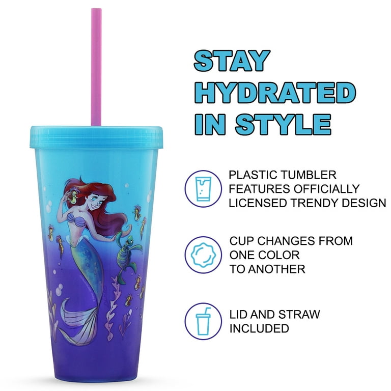Silver Buffalo Disney The Little Mermaid Ariel And Friends Color-changing  Plastic Tumbler : Target