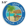 thumbnail image 2 of Happy Hour! Captiva Island, Florida 3.5 Inch Iron Or Sew On Embroidered Fabric Badge Patch Ocean Beach, Salt Life Iconic Series, 2 of 2