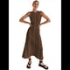 thumbnail image 2 of Vestido Camisero Sin Mangas para Mujer, de Verano, de Punto Acanalado en Contraste, Maxivestidos. Color Café S, 2 of 9