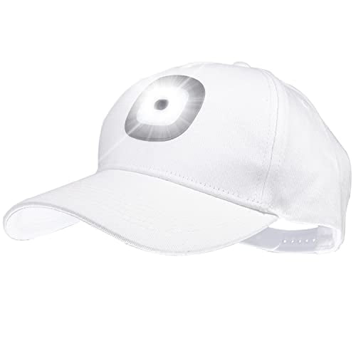 Gorra de béisbol LED Roq Innovation con faros delanteros para hombre y mujer