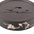 thumbnail image 3 of Bandeja de té de madera elegante, soporte para tetera de escritorio Vintage con tapa de drenaje para oficina en casa, 3 of 8
