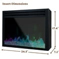 thumbnail image 3 of Cambridge 62"x15"x33"Summit Farmhouse Style Electric Fireplace TV Stand with Remote Control, Enhanced, Deep Crystal Insert with Color Changing LED Lights, White - CAM6215-1WHTCRS, 3 of 10