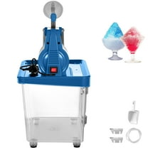 KFFKFF 110V Commercial Electric Ice Shaver 440lbs/h, Snow Cone Maker with Dual Blades, Stainless Steel Ice Crusher for Schools, Churches, Restaurants, and Bars