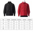 thumbnail image 2 of BLESSUME Medieval Men Shirt Steampunk Brushed Twill Bib Shirt Western Cowboy Tops Engineer Shirt, 2 of 8