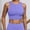 Purple, variant on TIANZEN Sports Bras For Women Supportive Longline High Neck Sports Bra Push Up Workout Built In Bra Crop Tank Tops 4x Undershirt Loose Fit Top Women Womens Training Top