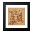 thumbnail image 2 of Anton Kern 15x16 Black Modern Framed Museum Art Print Titled - A High-Priest, the Prophetess Anna and a Kneeling Boy Around a Table (1745), 2 of 5