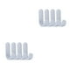 thumbnail image 1 of Bearachild 4 Uds. Ganchos para toallas de baño, colgadores de puerta de plástico, colgadores de pared autoadhesivos, estantes para sombreros, colgador de Gris 2piezas Bearachild CBP043421, 1 of 6