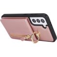 thumbnail image 5 of Samsung Galaxy S21 Case with Card Holder for Women, Samsung Galaxy S21 Phone Case Wallet with Credit Card with Ring Kickstand Zipper Slim Stand Case - Rose Gold, 5 of 14