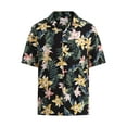thumbnail image 3 of No Boundaries Men's & Big Men's Rayon Print Button Up Shirt with Short Sleeves, Sizes XS-5XL, 3 of 5
