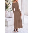 thumbnail image 2 of Vestido largo PRETTYGARDEN para mujer, primavera de 2025, con pliegues en A, 2 of 9
