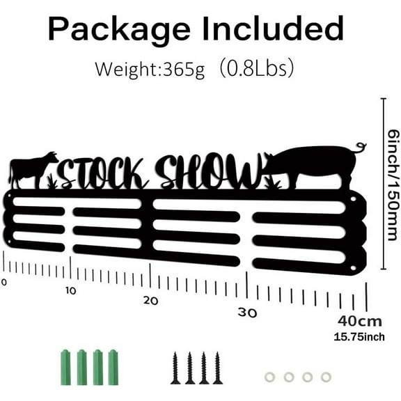 Medals Hanger Display Holder Rack American Farm Theme Medals Display Wall Mounted Frame Medal Ribbon Holder Hooks for Competition Medal Wall Hanging Display Mount Over 50 Medals