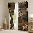 thumbnail image 3 of Manfei Sourthwest Cowboys Blackout Curtains,Pold Barn Door Curtains Pack of 2 (38x45 Each),Rustic Farmhouse Cabin Window Curtains For Teens,Luxury Bedroom Decor, 3 of 6