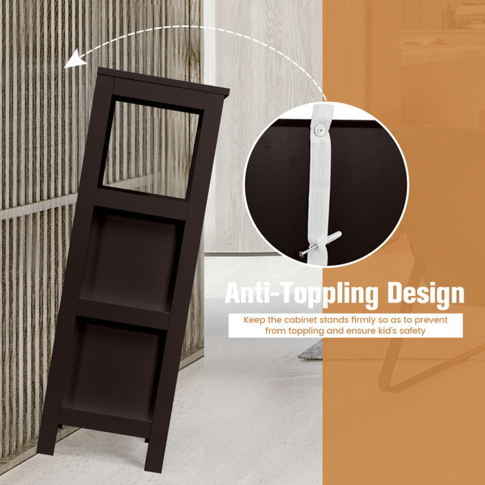 Finihen Bathroom Storage Cabinet, Bathroom Floor Cabinet, Bathroom Wooden Floor Cabinet Multifunction Storage Rack Stand Organizer, for Bathroom, Living Room, Bedroom, Kitchen, Brown Finihen Bathroom Storage Cabinet, Bathroom Floor Cabinet, Bathroom Wooden Floor Cabinet Multifunction Storage Rack Stand Organizer, for Bathroom, Living Room, Bedroom, Kitchen, Brown