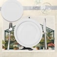 thumbnail image 3 of Ambesonne Botanical Place Mats Set of 4, Greenhouse and Big Cat, Standard Size, Olive Green and Dark Teal, 3 of 5