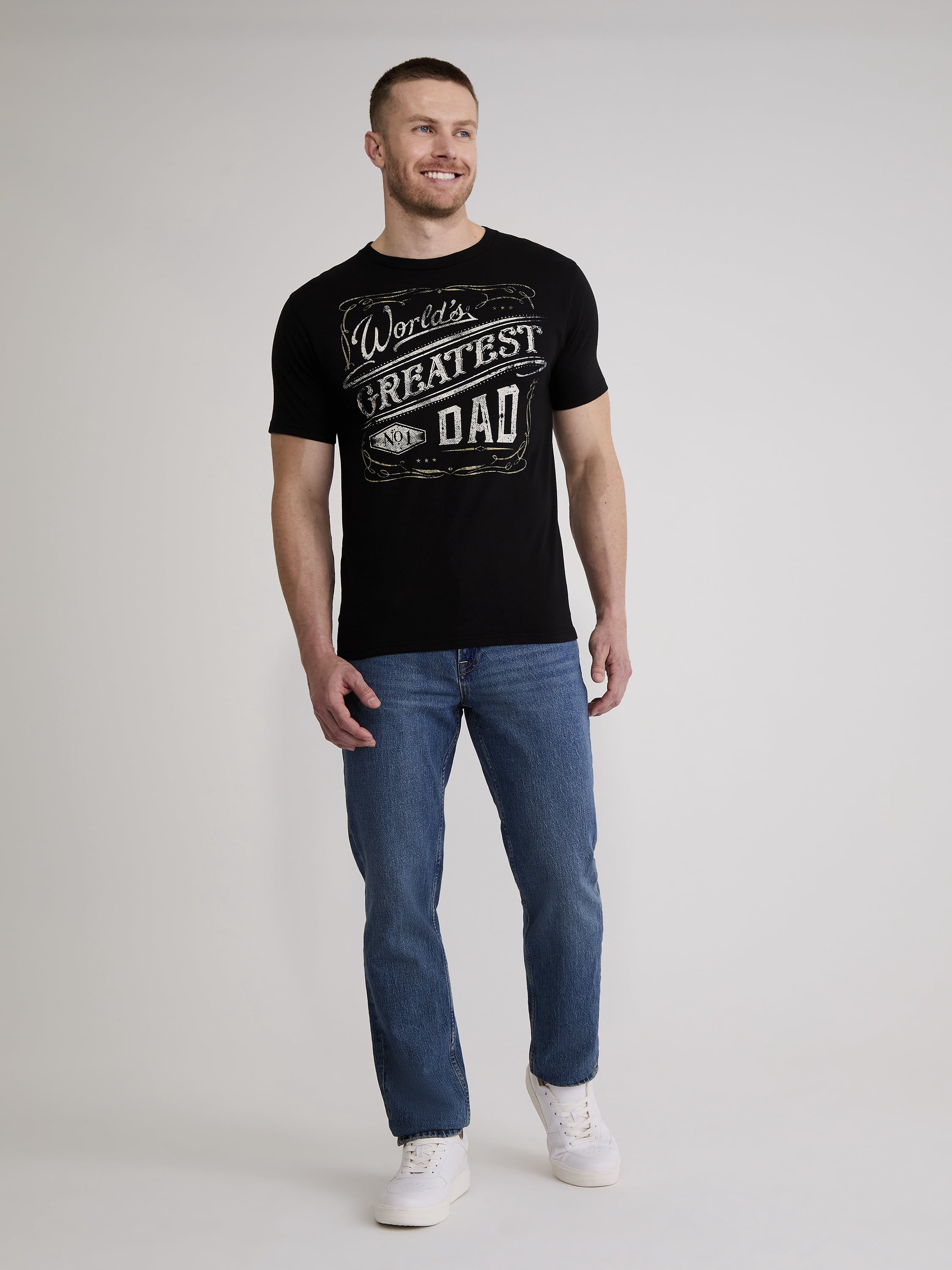 Men's and Big Men's Father's Day World's Greatest Dad Graphic Tee Shirt from Way to Celebrate, Sizes S-3XL