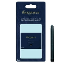 Waterman Fountain Pen Ink Cartridge Long Size | Black Ink | Blister of 1