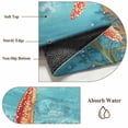thumbnail image 6 of Round Rugs 5Ft, Coastal Starfish Round Area Rug Washable Indoor Throw Carpet, Teal Summer Beach Ocean Coral Soft Non Slip Circle Rug for Cabinet Bathroom Home Decor Aesthetic, 6 of 8