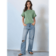 thumbnail image 6 of Womens Short Sleeve Tops Bean Green XL, 6 of 9