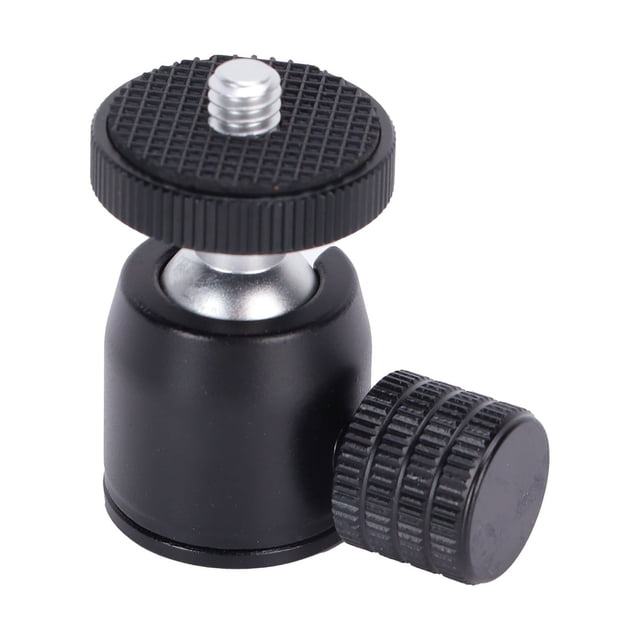 Ball Head with Hot Shoe Mount Adapter, Mini Tripod Ball Head Camera Tripod Mini Ball Head for Fill Light Replacement for Monopod Black Ball,Red Ball,Silver Ball