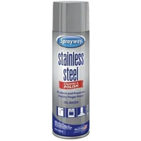 Sprayway Water-Based Stainless Steel Cleaner Spray - Streak-Free - 2 Pack, 15 oz