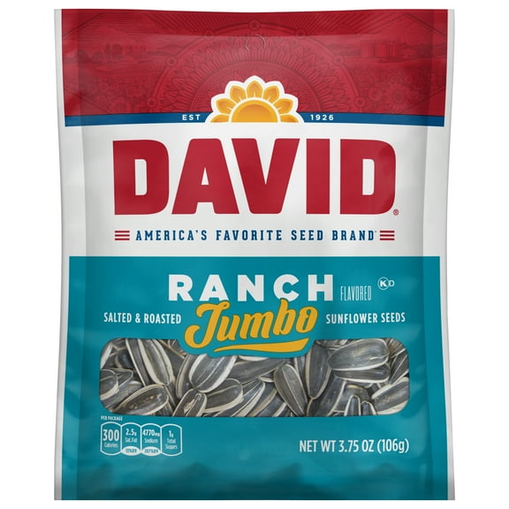 DAVID Ranch Flavored Sunflower Seeds, 3.75 oz