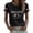 Black, variant on Women's British Flag Print Short Sleeve Round Neck T Shirt Casual Comfortable Tee Top For Ladies Fashion Apparel Red XXL
