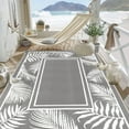 thumbnail image 2 of Alfombra Bsmathom, 152 x 243 cm, impermeable, para exteriores, reversible, gris, 2 of 9