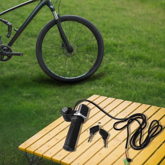 Tekuisi Handlebar Throttle Grip Speed Controller Lcd Display Electric Bicycle Accelerate Accessories 36v/48v/60v 1 Throttle Grip 2 Keys