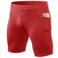 thumbnail image 1 of Pantalones cortos deportivos para hombre, ajustados, de secado rápido, para entrenamiento, con bolsillo, elásticos, transpirables, para correr y fitness, 1 of 6