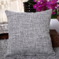 thumbnail image 3 of CAROOTU Linen Throw Pillow Cover Solid Plain Color Square / Rectangular Pillowcase for Couch Sofa Bed Car Home New, 3 of 7