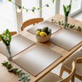 thumbnail image 5 of Beige White Ombre Placemats Set of 4, Modern Gradient Abstract Art Washable Wipeable Table Mats for Dining Tables, Indoor Outdoor Kitchen Place Mats for Holiday Party Table Decor, 5 of 9